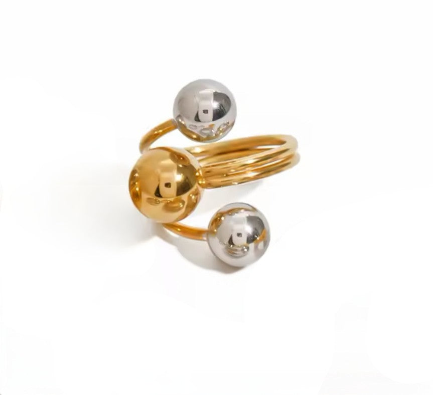 Anillo 3 Beads Mix