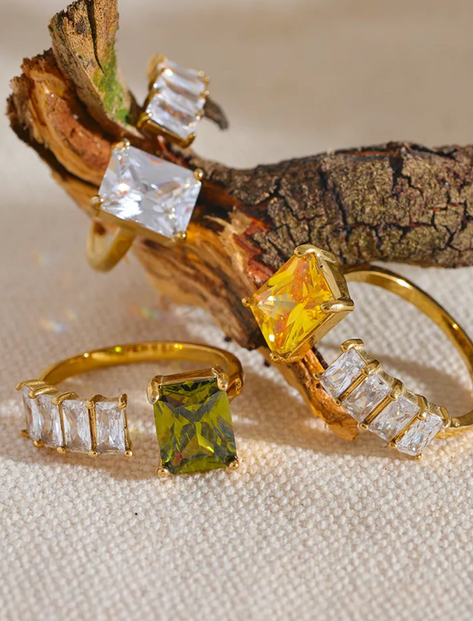 Square Crystal Ring