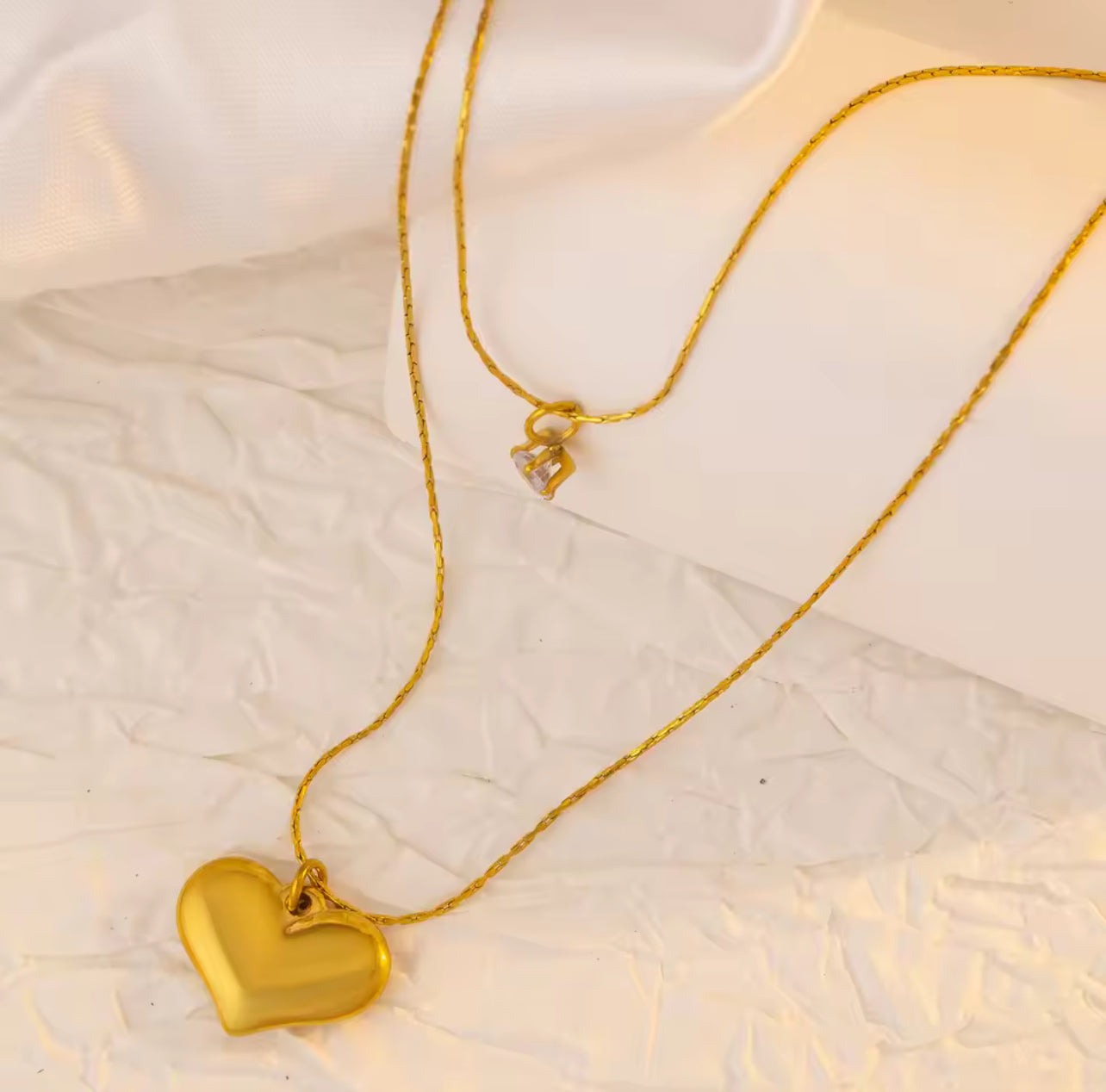 Conjunto Corazón Circonia
