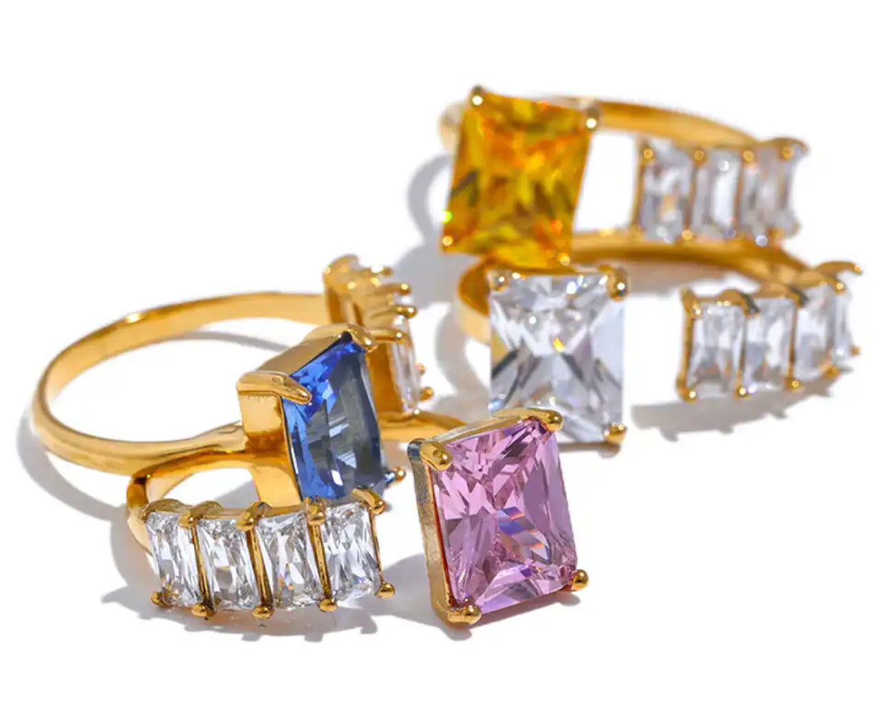 Square Crystal Ring