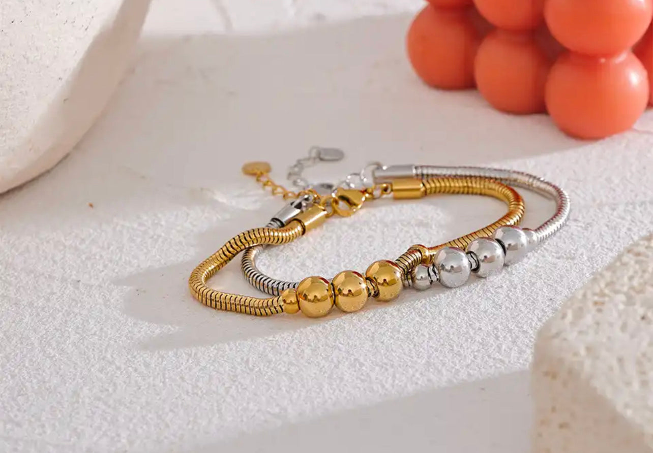 Pulsera 3 Beads x 2