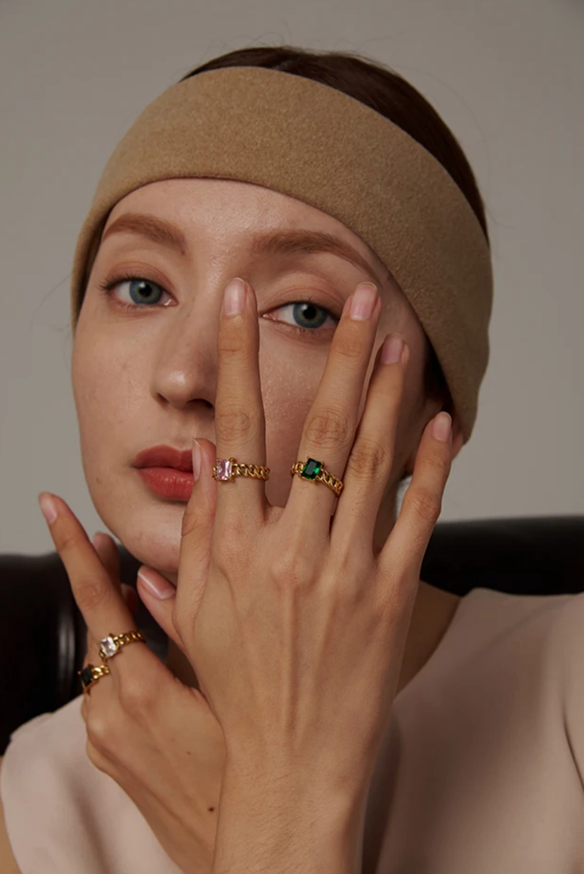 Chain Crystal Ring