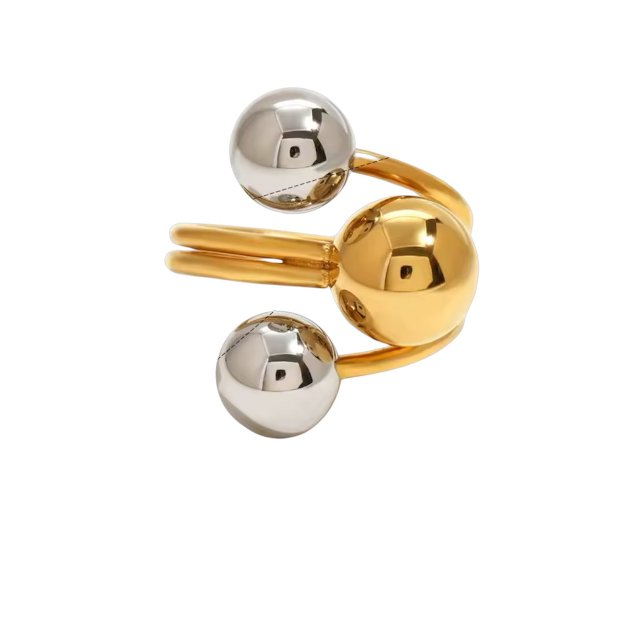Anillo 3 Beads Mix