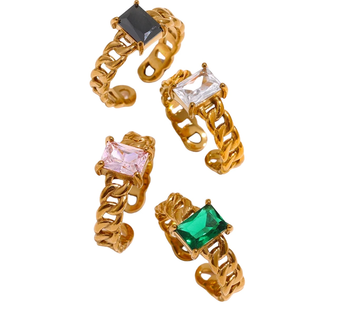 Chain Crystal Ring