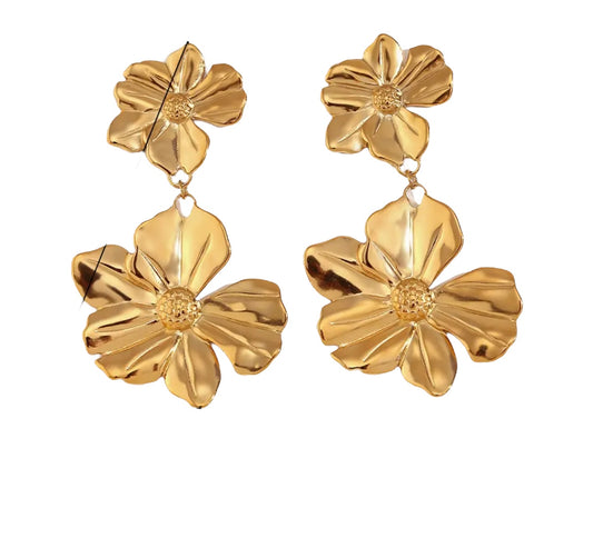 Pendientes Doble Flor