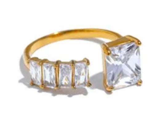 Square Crystal Ring