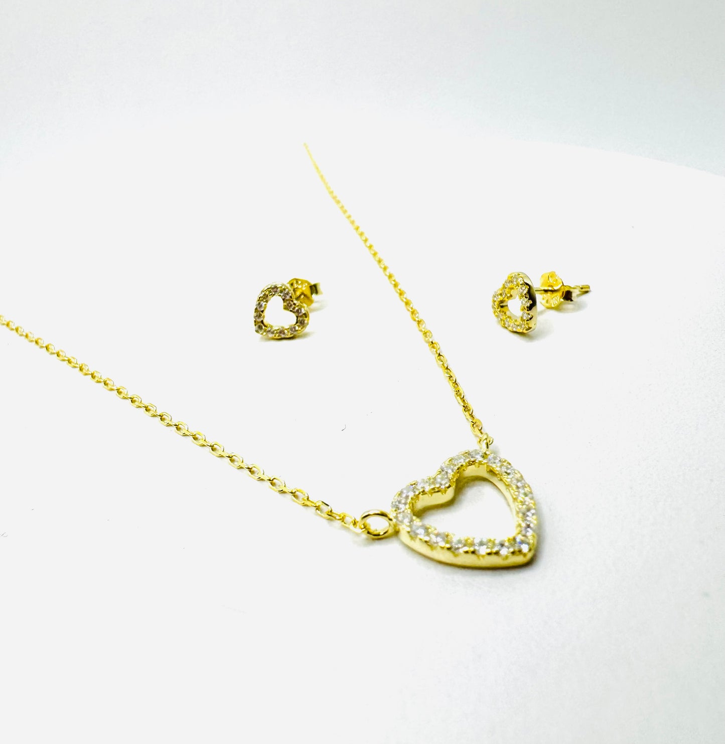 Set Corazones Plata Esterlina