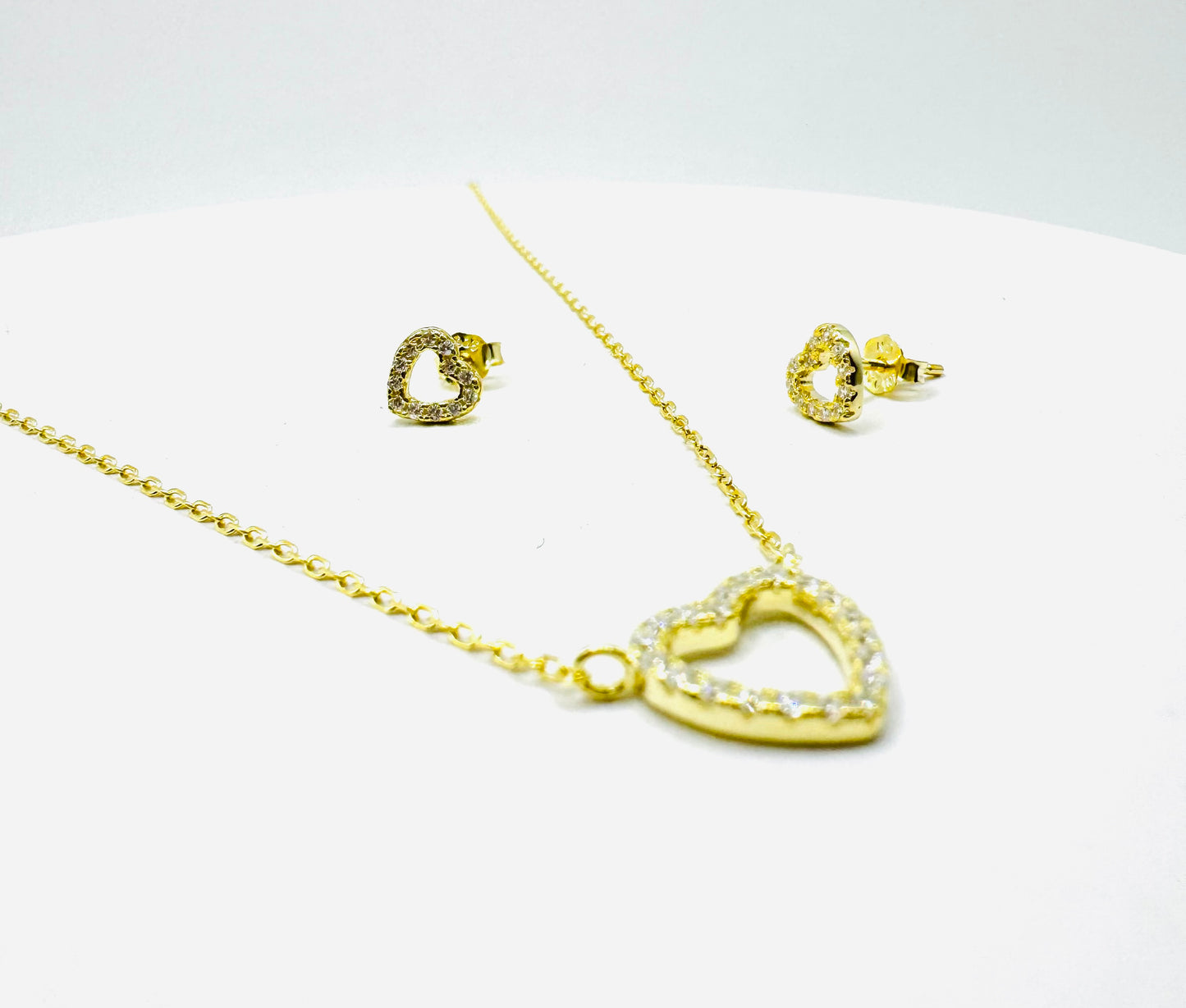 Set Corazones Plata Esterlina